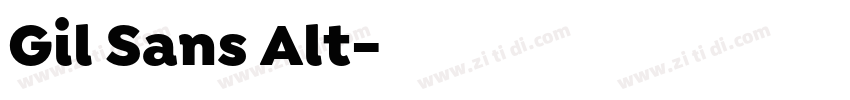 Gil Sans Alt字体转换